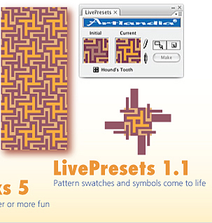 Artlandia LivePresets: Illustrator plug-in for interactive editing pattern swatches and symbols.