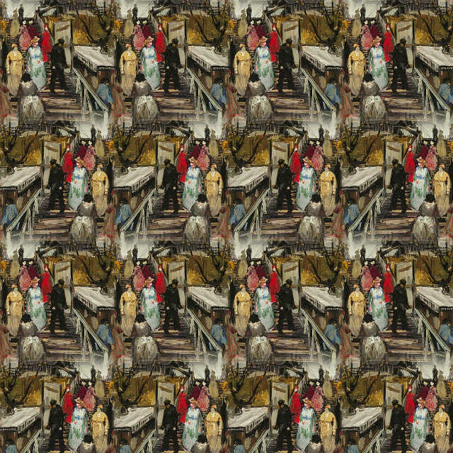 A sample of Documentary Design, Seamless Patterns, Repeating Pattern, Conversational Design, Wallpaper Group PG