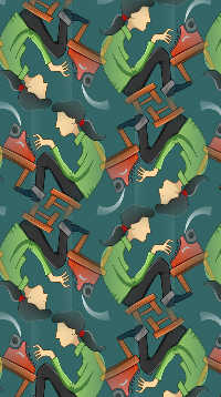 A sample of Conversational Design, Stylized Design, Figurative Design, Coverage, Fourway Layout, Negative Space
