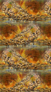 A sample of Repeating Pattern, Conversational Design, Figurative Design, Naturalistic, Wallpaper Group PG