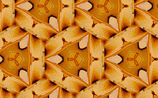 An example of a wallpaper pattern with symmetry group p31m created in SymmetryMill